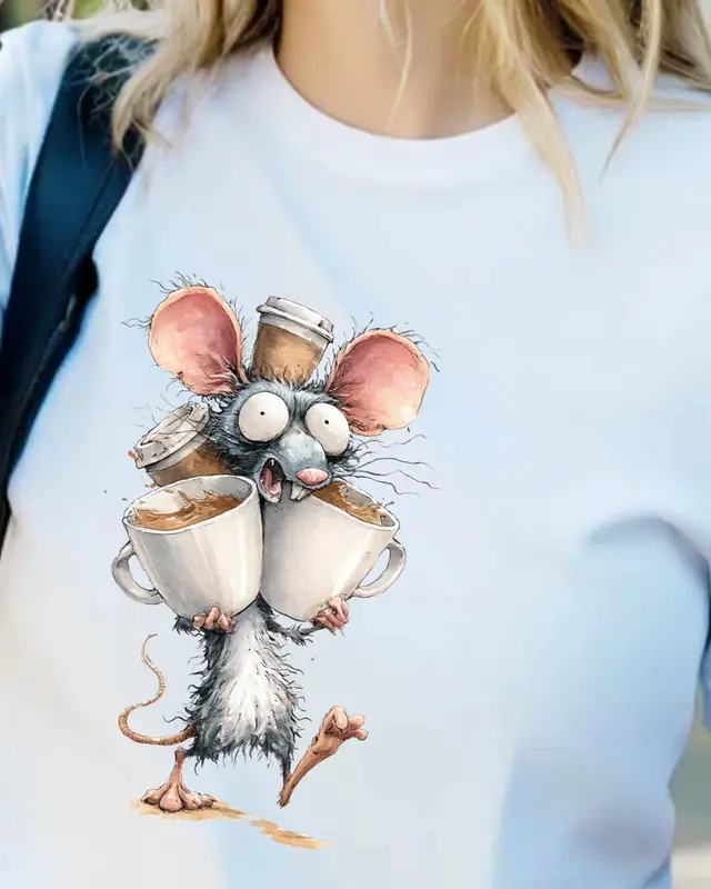 Funny Rat Coffee Lover Shirt — view 2