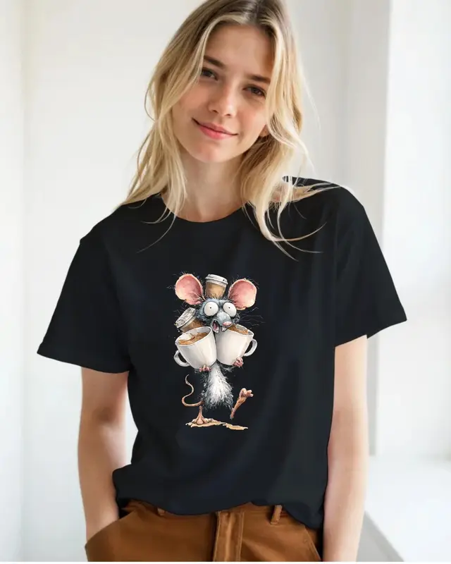 Funny Rat Coffee Lover Shirt — view 5