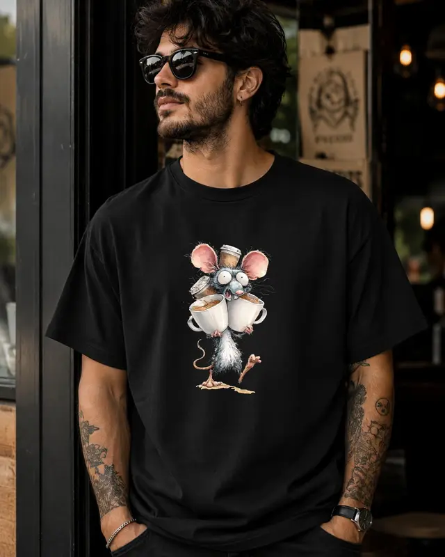 Funny Rat Coffee Lover Shirt — view 7