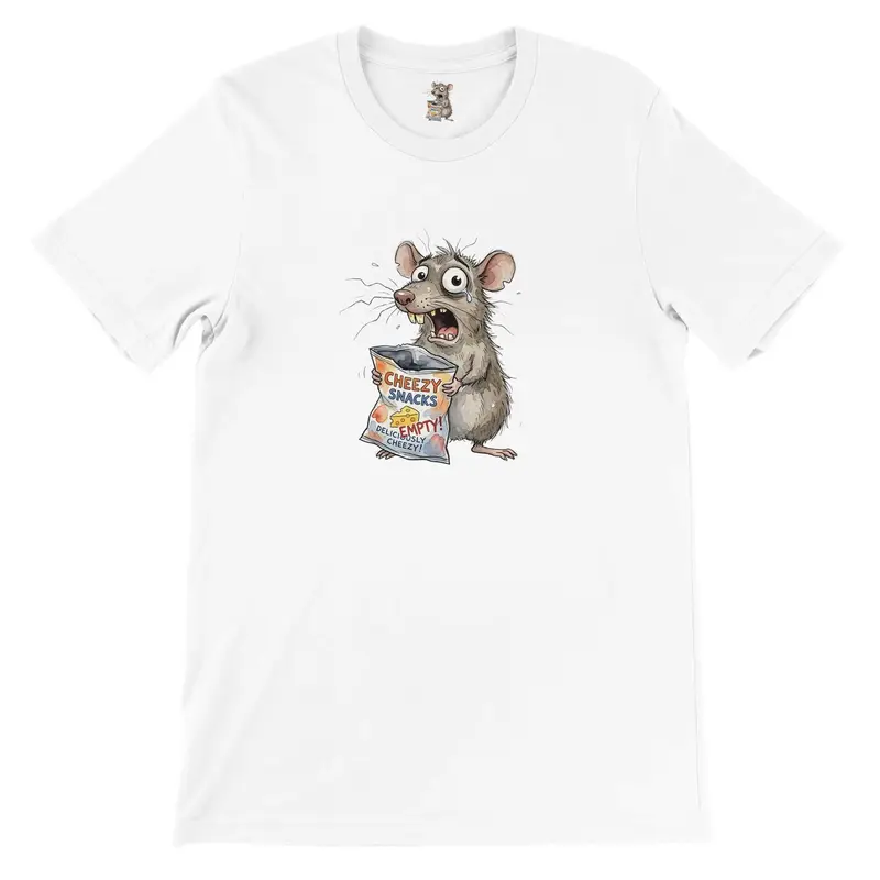 Funny Rat Empty Cheesy Snacks T-Shirt — view 2