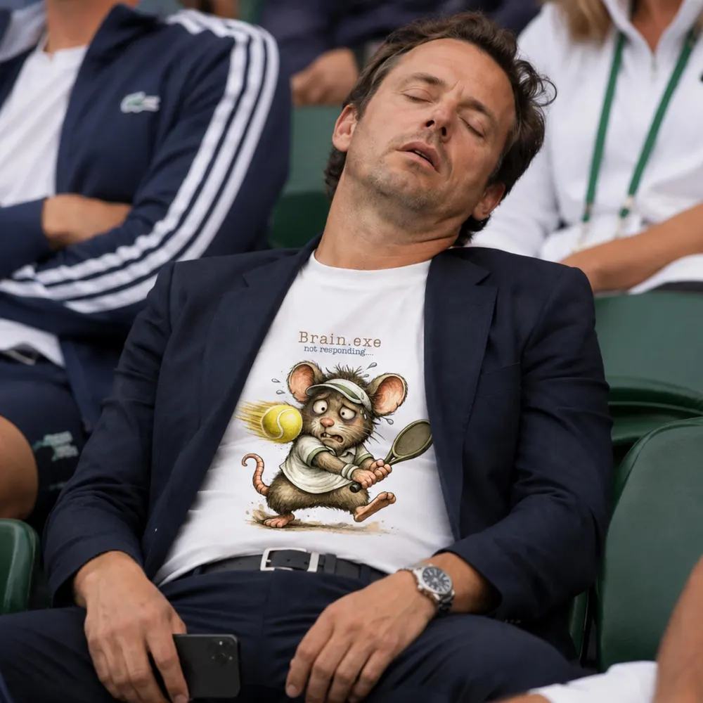 Funny Rat Tennis Shirt — hand-drawn rat design