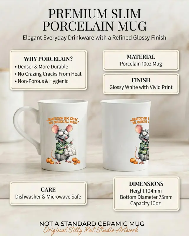 Funny Sanitation Worker Halloween Mug — view 3