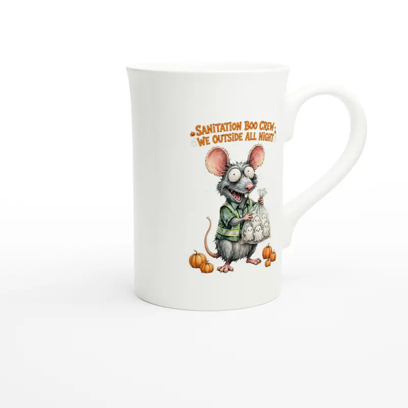 Funny Sanitation Worker Halloween Mug — view 4