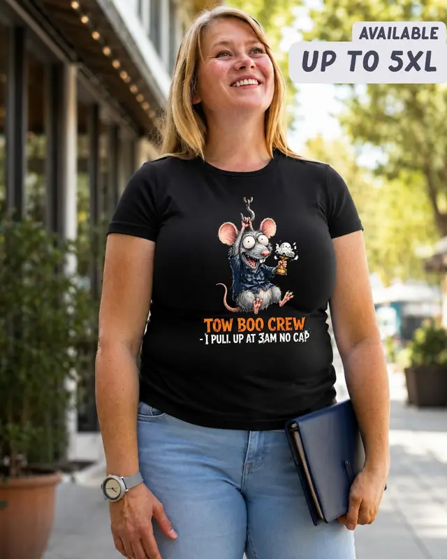 Funny Tow Truck Driver Halloween Shirt — view 9