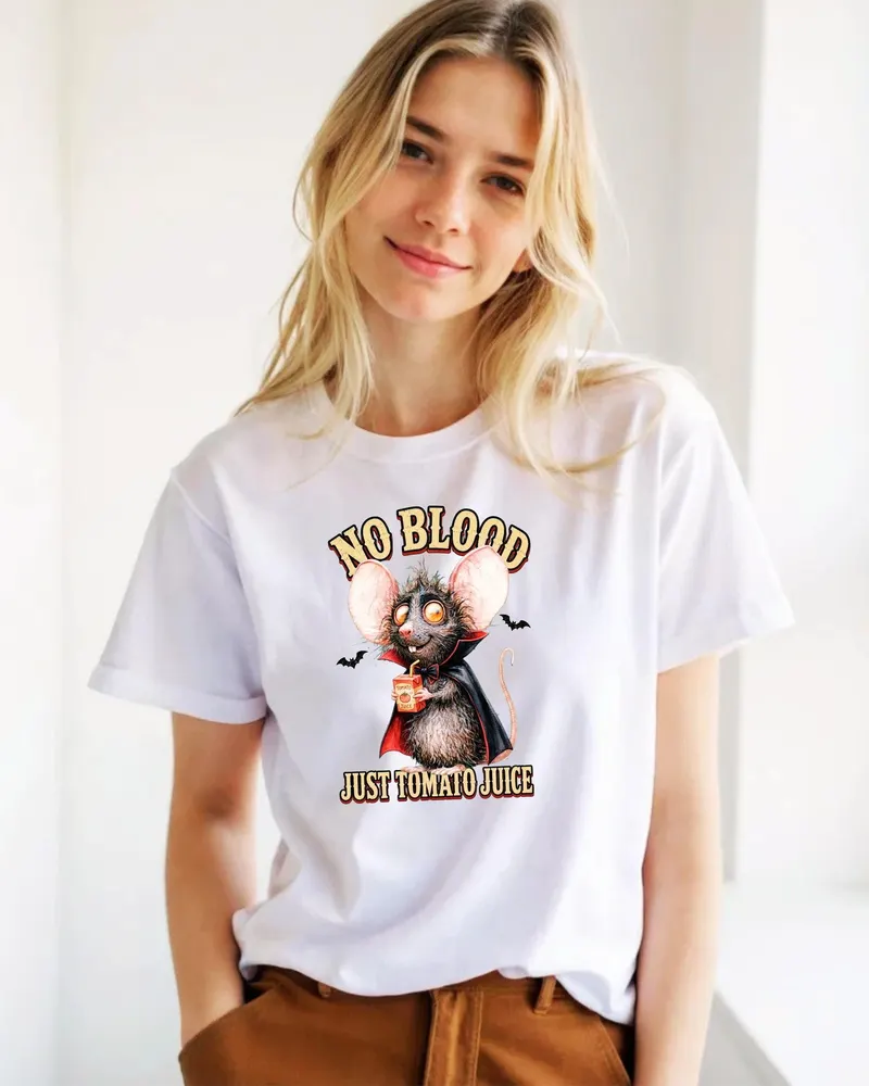 Funny Vampire Shirt — hand-drawn rat design by ArtDesignByNora