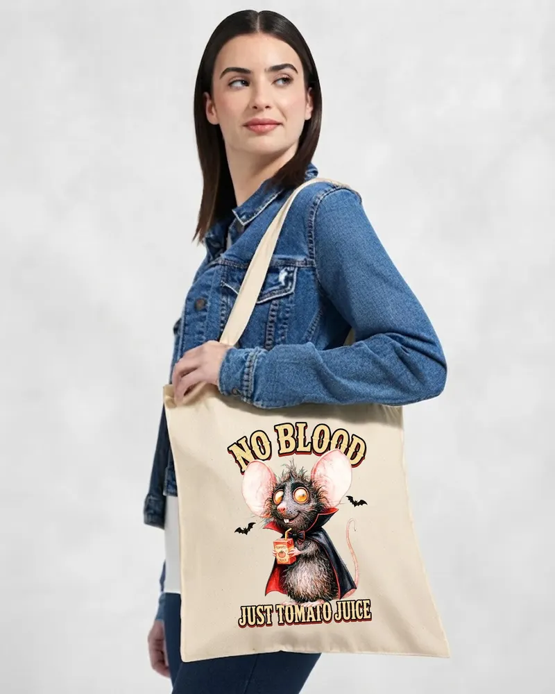 Funny Vampire Tote Bag β hand-drawn rat design