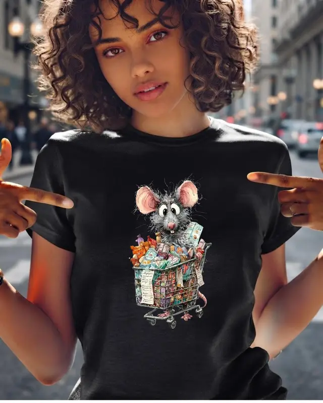Grocery Shopping Rat Shirt — view 5