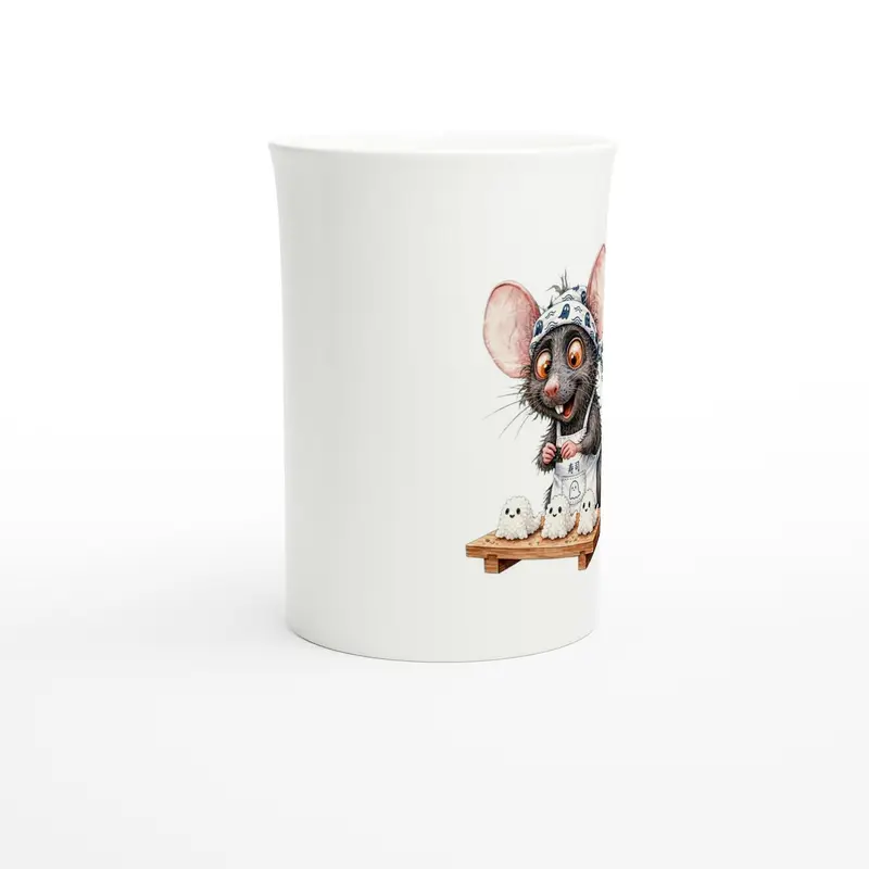 Halloween Sushi Rat Porcelain Slim Mug — view 7
