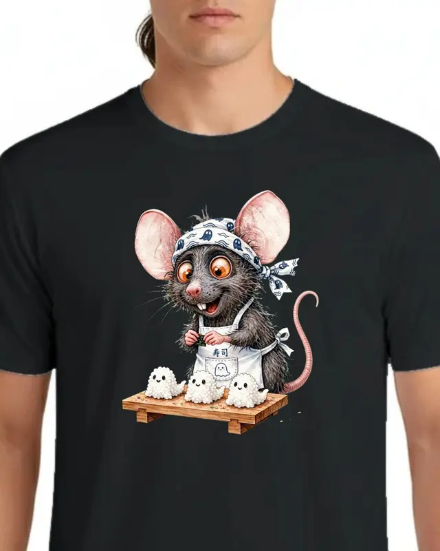Halloween Sushi Rat Shirt — view 3