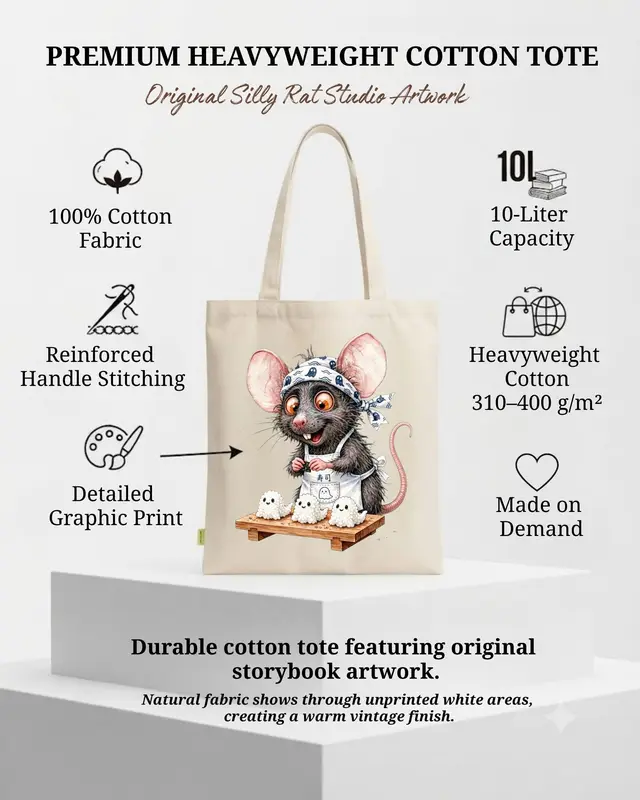 Halloween Sushi Rat Tote Bag — view 3