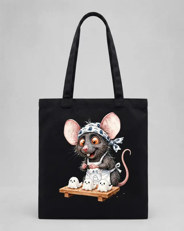 Halloween Sushi Rat Tote Bag — view 4