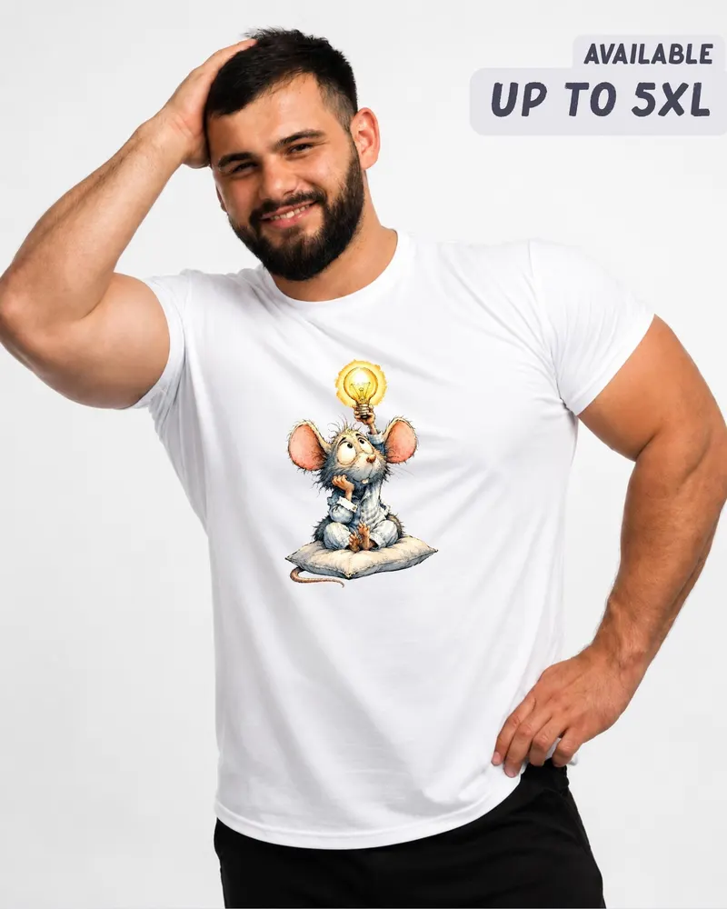 Insomnia Overthinking Graphic Tee — hand-drawn rat design