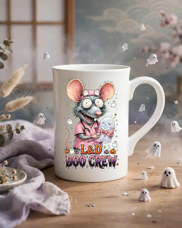 L&D Boo Crew Halloween Porcelain Mug — view 2