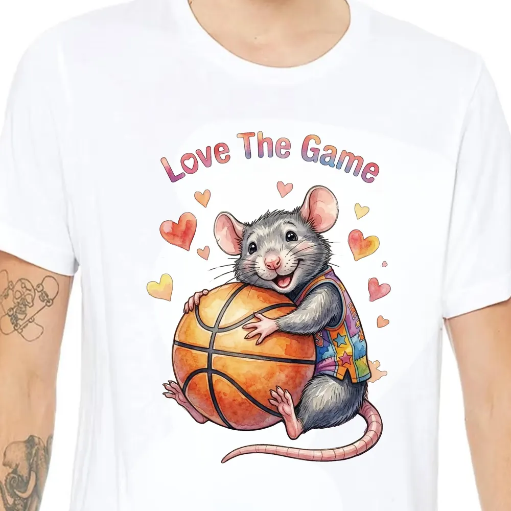 Love The Game Shirt — hand-drawn rat design