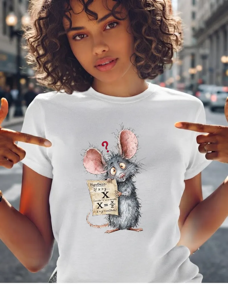 Math Student Rat Shirt — hand-drawn rat design