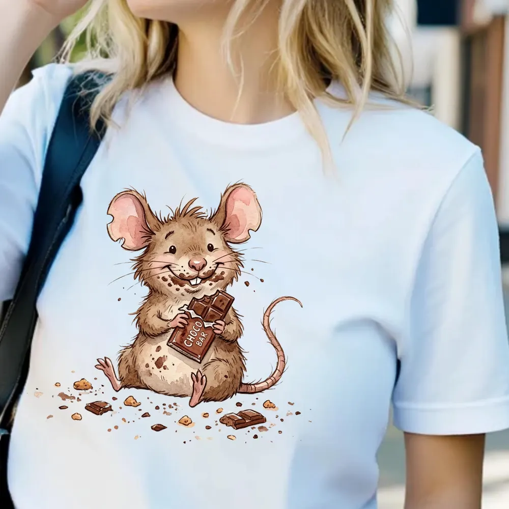 Mothers Rat Chocolate Shirt — hand-drawn rat design