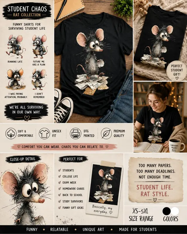 Overwhelmed Student Tee — view 12