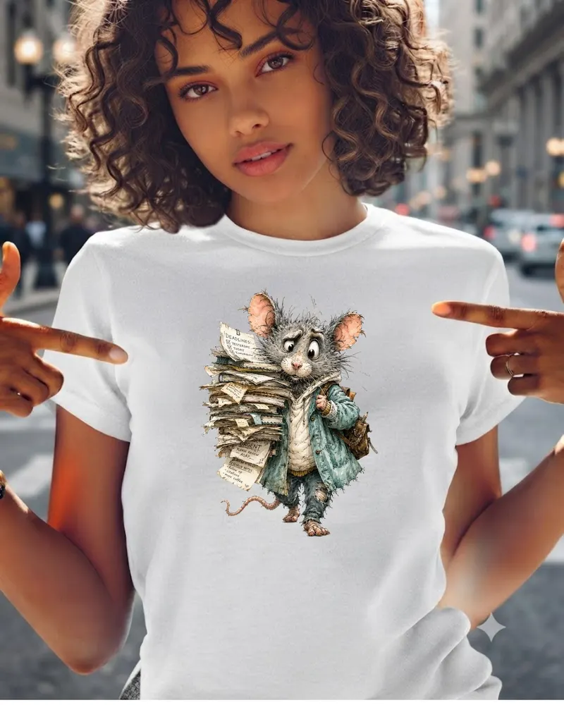 Teacher Gift Tee — hand-drawn rat design