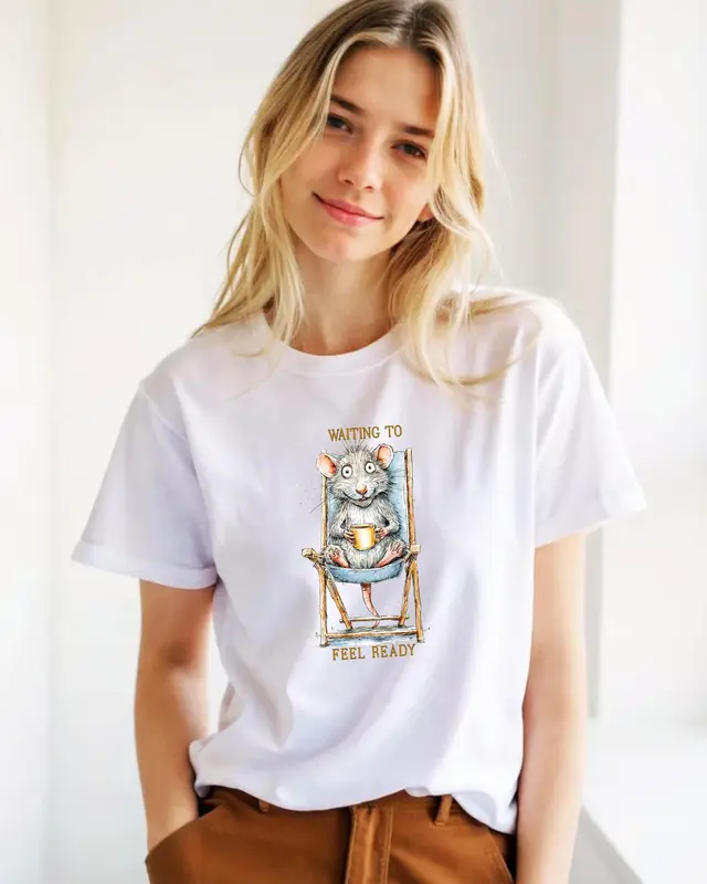 Procrastination Rat T-Shirt — view 3