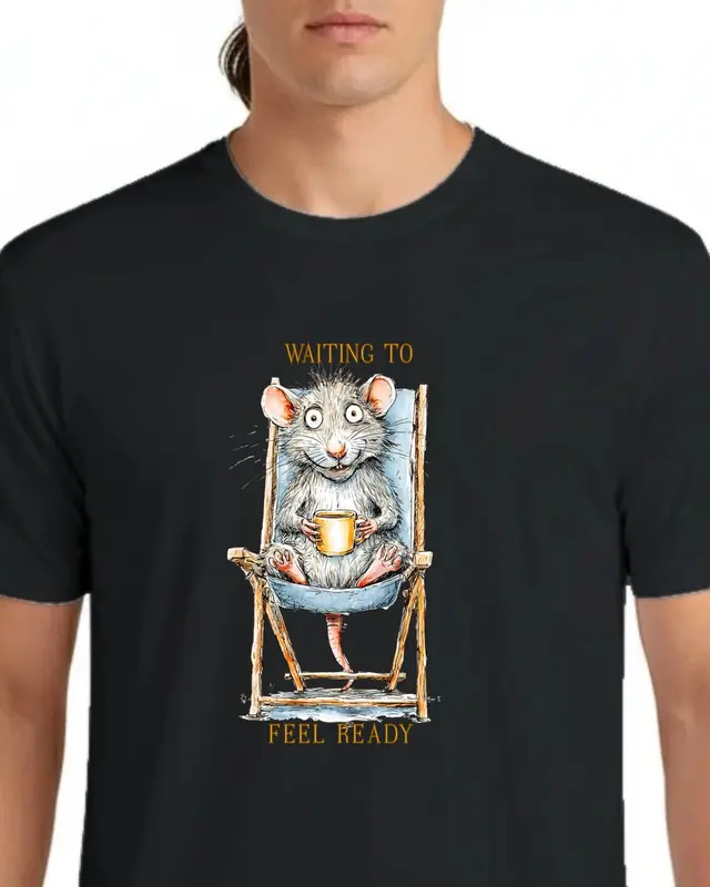 Procrastination Rat T-Shirt — view 4