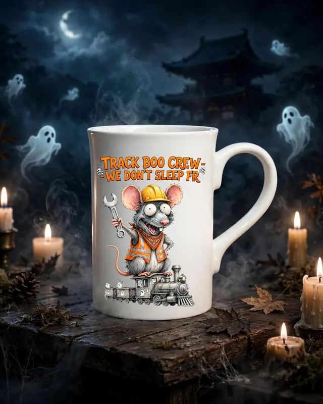 Railroad Worker Halloween Porcelain Mug β view 2