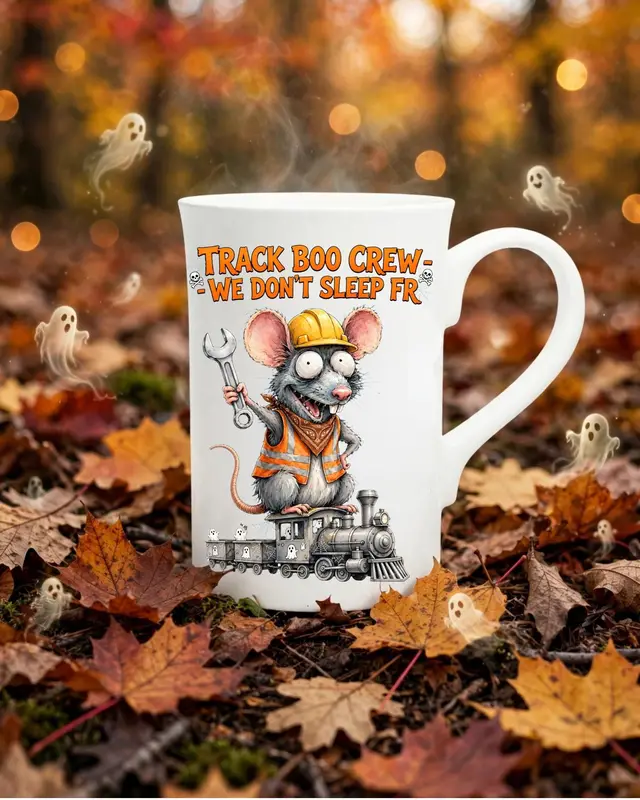 Railroad Worker Halloween Porcelain Mug β view 6