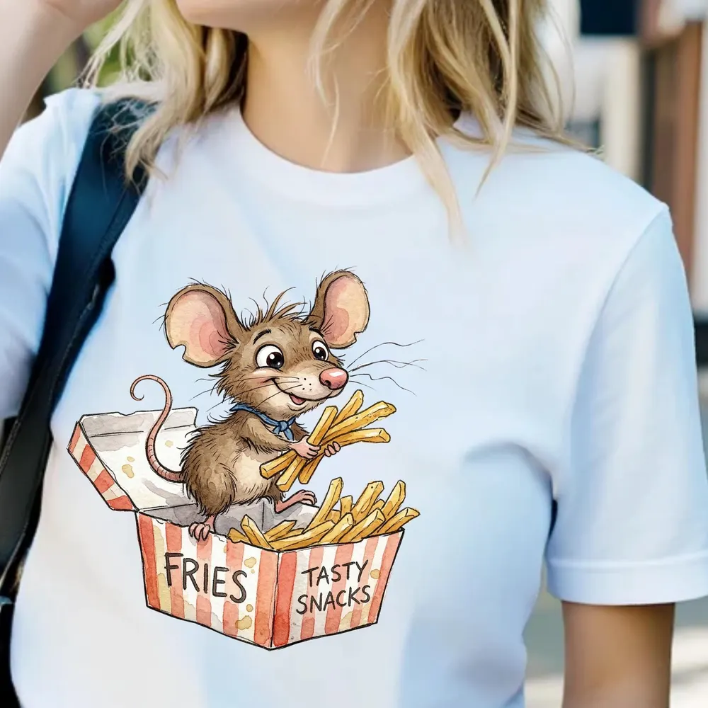 Rat Fries Shirt — hand-drawn rat design