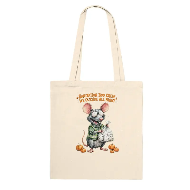 Sanitation Boo Crew Halloween Tote Bag — view 6