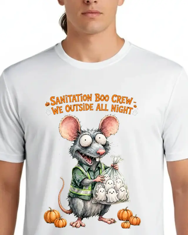 Sanitation Worker Halloween Shirt — view 10