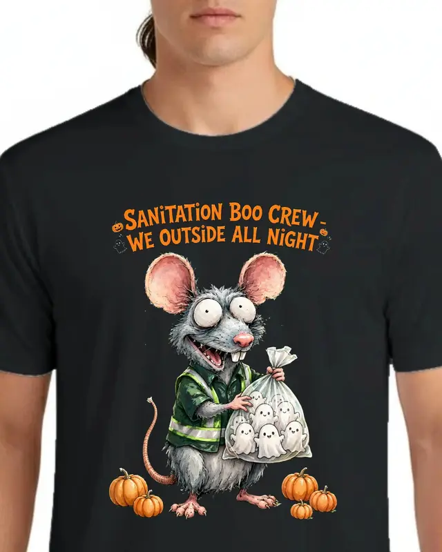 Sanitation Worker Halloween Shirt — view 11