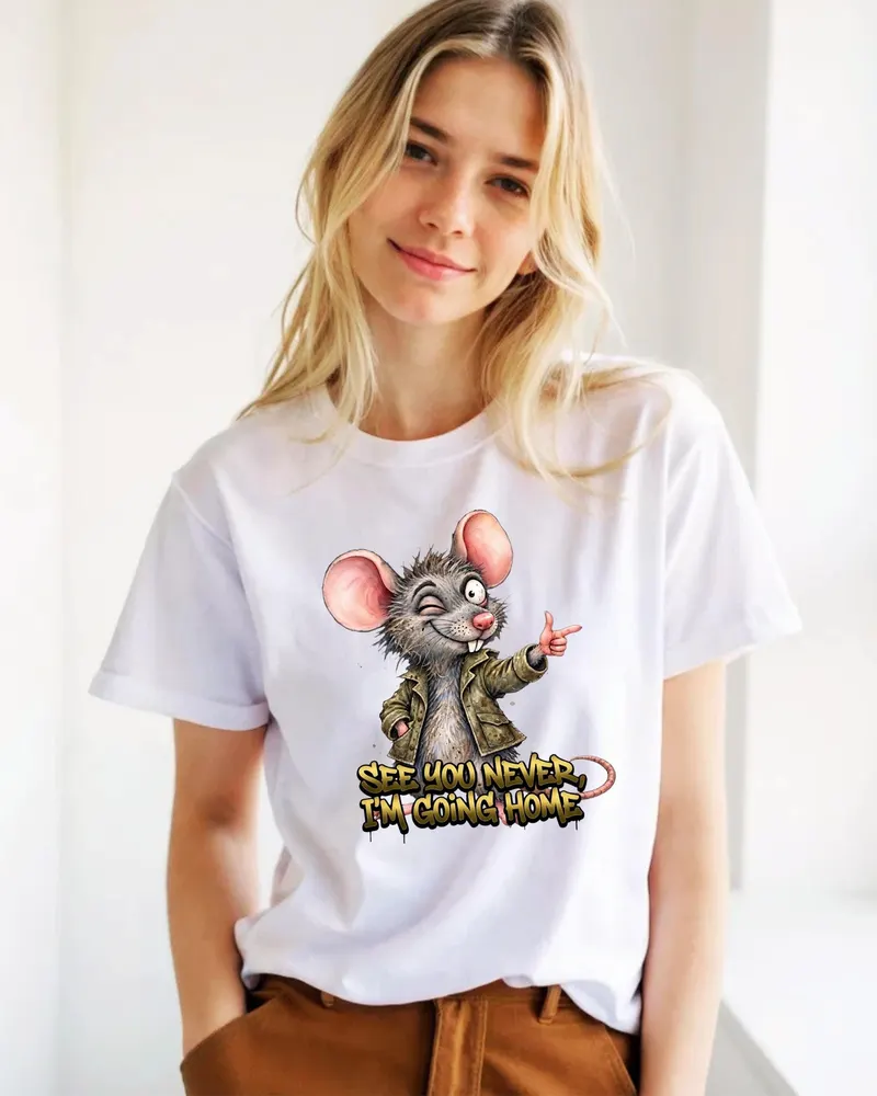 Sarcastic Introvert Rat Shirt — hand-drawn rat design