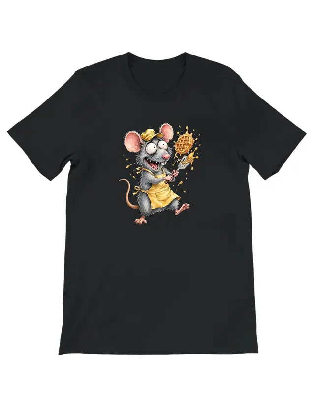 Scattered Smothered Covered & Unhinged Waffle Cook Rat T-shirt — view 5