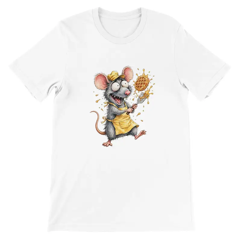 Scattered Smothered Covered & Unhinged Waffle Cook Rat T-shirt — view 6