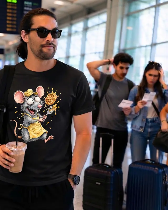 Scattered Smothered Covered & Unhinged Waffle Cook Rat T-shirt — view 11