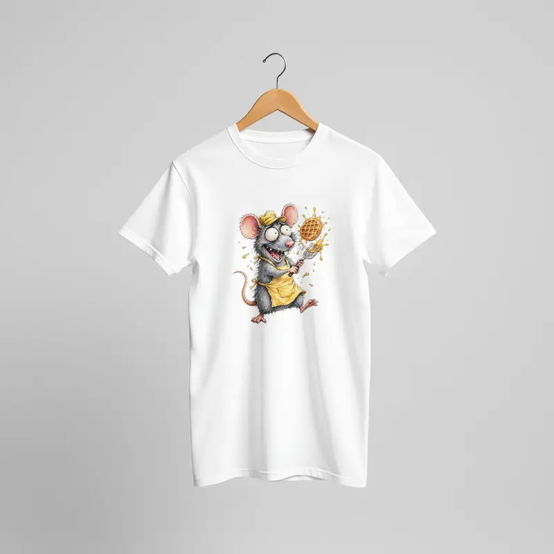 Scattered Smothered Covered & Unhinged Waffle Cook Rat T-shirt — view 14