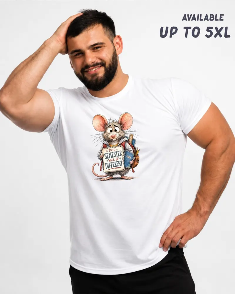 School Shirt — hand-drawn rat design