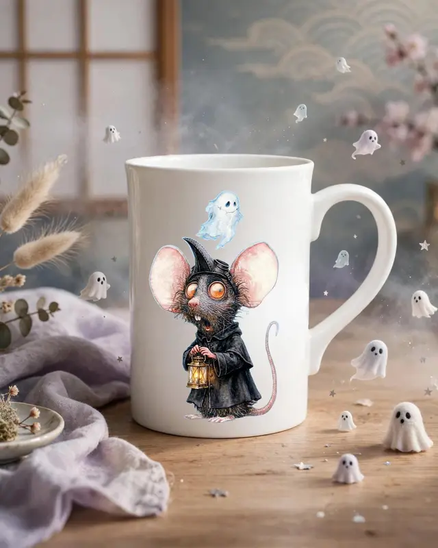 Spooky Mouse Halloween Mug — view 6