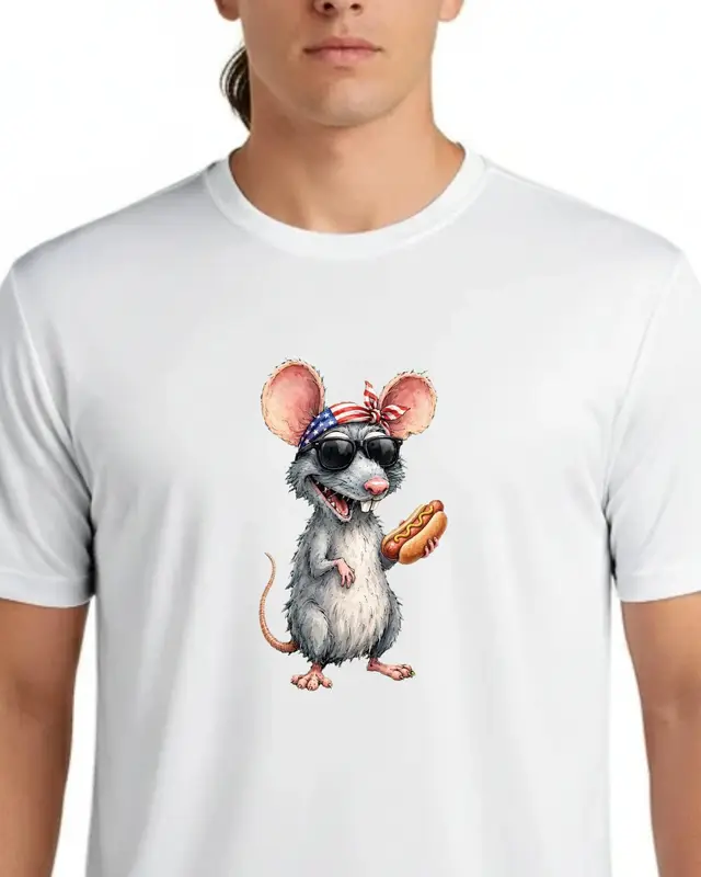 Streetwear Hot Dog Rat Shirt — view 8
