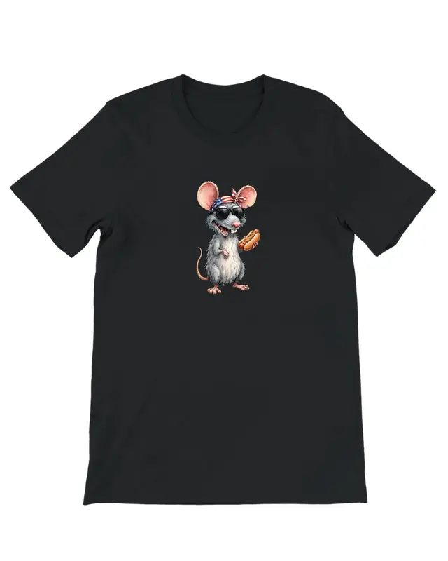 Streetwear Hot Dog Rat Shirt — view 15