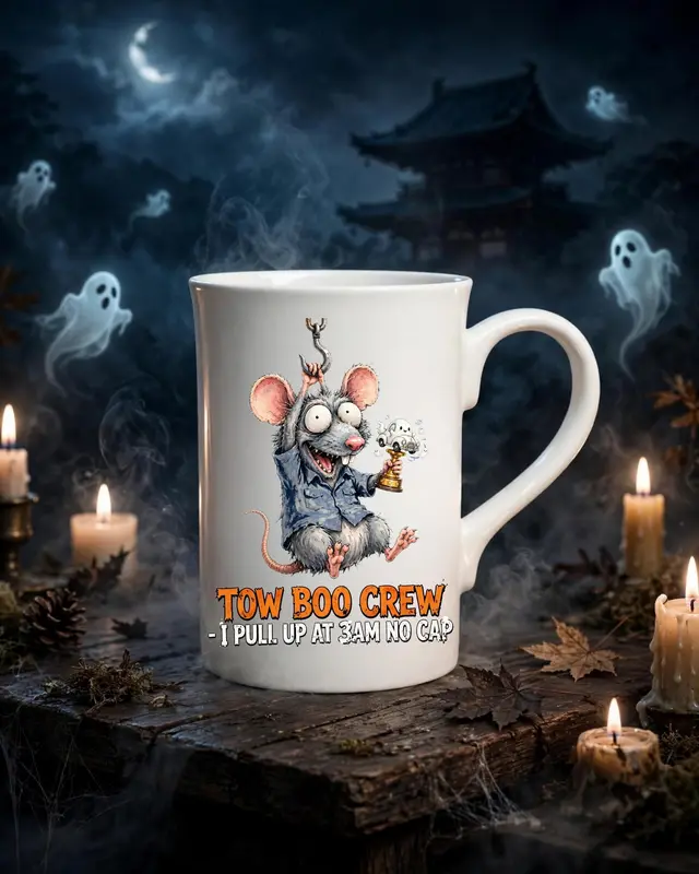 Tow Truck Halloween Mug β view 2