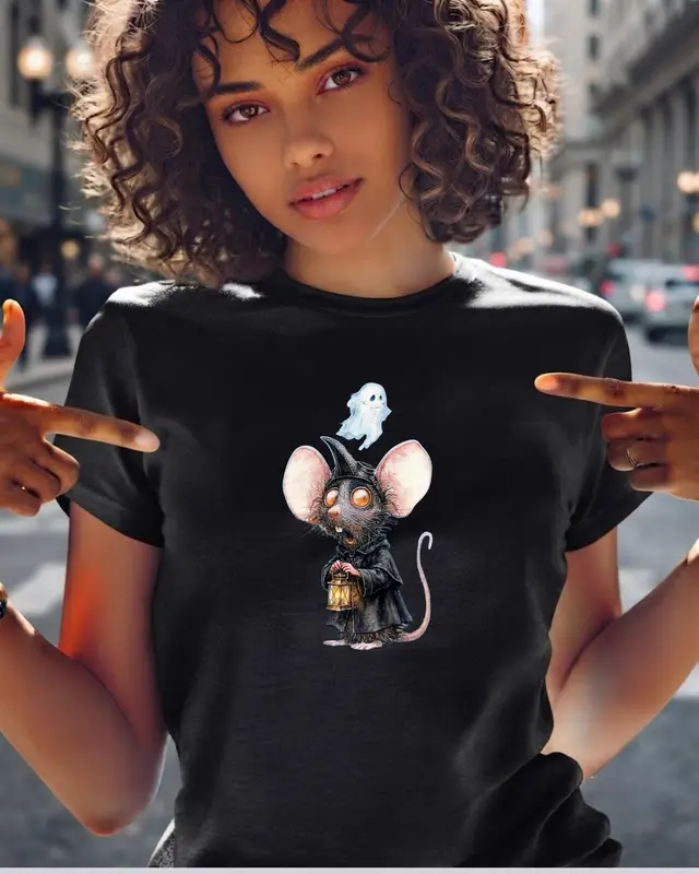 Vintage Halloween Rat Shirt — view 2