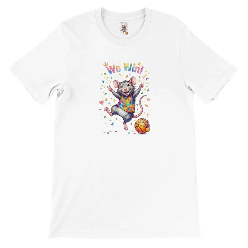 We Win! Basketball Rat T-Shirt — view 3