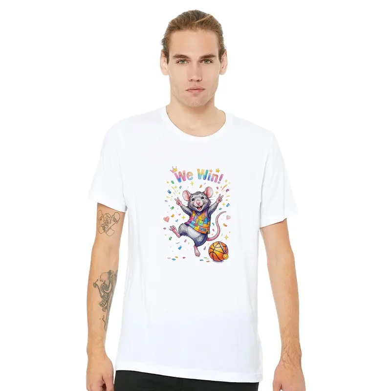 We Win! Basketball Rat T-Shirt — view 5
