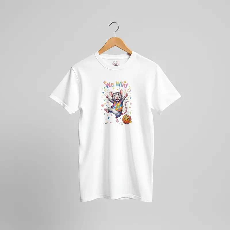 We Win! Basketball Rat T-Shirt — view 8